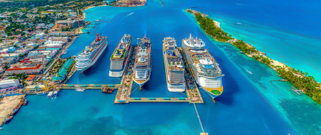 5 cruise ships in port